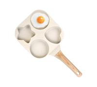 4-Hole Non-Stick Egg Frying Pan - 4-Cup Pancake Pan, Ergonomic Handle, Professional Breakfast Skillet | Easy Omelette, Egg & Pancake Cooking for Home Kitchen, Rv, Camping, Indoor Outdoor Use