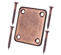 4-Hole Red Copper Bending Electric Guitar Neck Connector Plate for ST Thickness Plate with 4 Screws