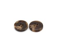 4 Holes Horn Resin Buttons 15/18/20/23/25mm - Men Suit Blazer Coat Sewing Buttons,Light Brown,18mm 20Pcs