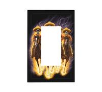 4 Horsemen Skeleton Cowboys Light Switch Wall Plate Faceplate Cover Single Rocker 1 Gang Decorator Outlet Receptacle Covers for Home Kitchen Room Bathroom Decor