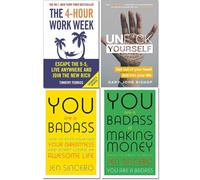 4 Hour work week, unfck yourself, you are a badass, you are a badass at making money 4 books collection set