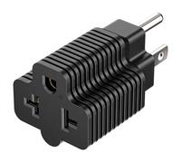 [4 in 1] 15 Amp Home AC Plug, 20 Amp T Blade Adapter, 5-15P to 5-20R, 5-15P to 6-15R, 5-15P to 6-20R, 4 in 1 AC Power Adapter, 15A 125V to 20A 250V Adapter