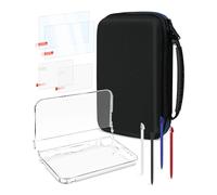 4-in-1 Accessories Kit for Nintendo 3DS XL/LL - Carrying Case, Clear Hard Shell, 4 Stylus Pens & 2 Sets of Screen Protectors - Full Protection Bundle Compatible with 3DS LL/XL Console