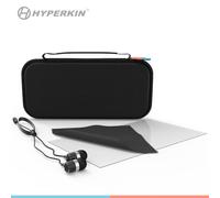 4-in-1 Accessories Kit for Nintendo Switch 2 Protective EVA Carrying Case, Tempered Glass Screen Protector, Wired Earbuds, Microfiber Cleaning Cloth Starter Bundle for Switch 2 Console and Accessories