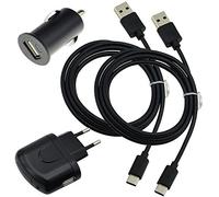 4-in-1 Accessory Set Compatible with Doro Aurora A10 2 x USB Type C Data Cable / 1 x Power Adapter Charger / 1 x Car Adapter (Suncase Store) USB C Power Supply Charging Cable