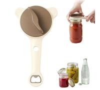 4-in-1 Adjustable Jar Opener, Lid Remover Fits 2.5-9cm Caps, Labor-Saving Can Opener for Seniors Weak Hands Arthritis, Multi-Functional Kitchen Gadget for Jars Bottles Cans