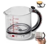 4 in 1 Adjustable Measuring Cup, 8.45 Oz All in One - Up Cup Measuring Cups with Handle and Scraper-Style Seal Base, Precise Easy to Clean for Liquid and Dry Ingredients