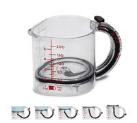 4-in-1 Adjustable Measuring Cup,All-in-1 Adjustable Measuring Cup,Space-Saving Easy to Clean, No Waste Design Can Be Raised to Create Four Different Measurements 1/4 1/3 1/2 and 1 (ONE)