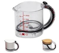 4-in-1 Adjustable Measuring Cup, Multi-Functional Measuring Cup with Scraper-Style Seal Base, Easy to Clean, Measurings Cups for Cooking and Baking (A)