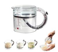 4-in-1 Adjustable Measuring Cup, Multi-Functional Sliding Measuring Up Cup, Scraper-Style Seal Base, Metric & Imperial Measurements, Space-Saving Easy to Clean No Waste for Cooking Baking