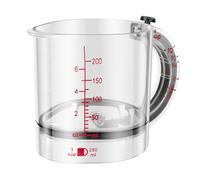 4 in 1 Adjustable Measuring Jug, Push Type Measuring Cup with Scratch Type Sealed Base, Measurement Tools Kitchen Gadgets Fully Detachable for Prepping Cooking Mixing and Baking