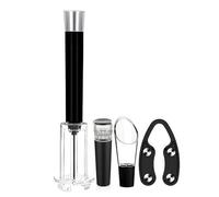 4 in 1 Air Pressure Wine Opener Set, Air Pump Cork Remover Wine Bottle Opener Set, Wine Opener Set, Perfect Wine Gift for Wine Lovers (Black)