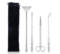 4 in 1 Aquarium Scissors, Aquarium Tweezers Scissors Spatula Tool Set, 4 in 1 Anti-Rust Aquatic Plant Aquascaping Tools Set, Terrarium Tools for Aquarium Plants Clean Fish Tank Aquascape Tools Sets