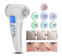 4 IN 1 Beauty Instrument 1MHZ Ultrasound+3MHZ Ultrasonic+Galvanic Ion +Led Photon Skin Rejuvenation Facial Massager
