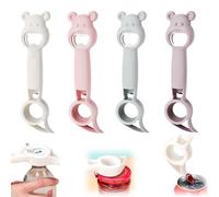4 in 1 Beer Bottle Opener, Multi Function Can Bottle Opener, Beer Soda Jar Tin Drinking Beverage Opener Tool for Kitchen Camping, with Anti-Slip Paw Design (4pcs)