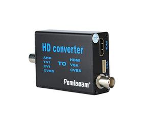 4-in-1 BNC to HDMI Converter Composite CVBS/AHD/TVI/CVI to HDMI Adapter for CCTV Camera, DVR, Security System with VGA cable