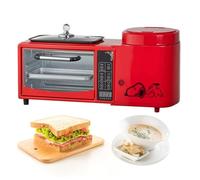 4 in 1 Breakfast Maker with Cooking Pot, Non-stick Frypan, Toaster, HD Touch Screen, Dual Layer Temperature Control for Efficient Morning Meal Preparation