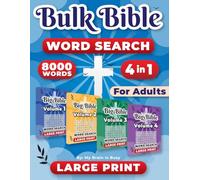 4 in 1 BULK BIBLE Words Search Books for Adults: Large Print Word Find Puzzles for Seniors with 8000 Words