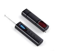 4 in 1 Camera Detector Portable RF Signal Scanner, for GPS Audio Sweeper, with Adjustable Sensitivity LED Indicator, for Travel Home Office Car Security Privacy Protection Black