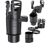 4 in 1 Car Cup Holder Vehicle Adjustable Drink Cup Holder with 360° Rotating & Adjustable Base Car Coffee Cup Storage Rack for Car Vehicles