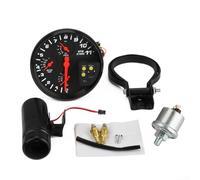 4-in-1 Car Tachometer with Sensor 52mm Essential 12V Accessory, Multi-Functional Instrument Panel Water Temperature Oil Pressure
