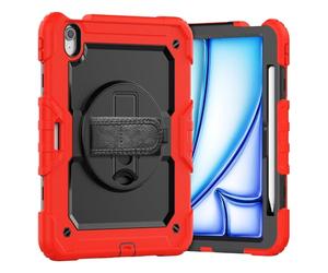 4 in 1 case for Apple iPad Air 11 2024 M2 11 inch Outdoor Cover Protection + Stand + Carry Strap
