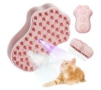 4-in-1 Cat Steam Brush with UV Sanitizing Light - Self-Cleaning Pet Grooming Brush for Dandruff, Shedding & Massage | Gentle on Cats, Dogs & Small Pets