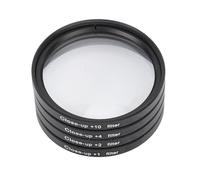 4 in 1 Close Up Filter Kit, 1 +1 +2 +4 +10 Macro Lens Filter Optical Glass Close Up Lens Filter Kit with Storage Pouch for DSLR Camera (55mm)