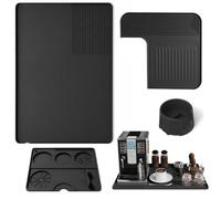 4-IN-1 Coffee Machine Mats, Including 60x40cm Large Silicone Mat, Espresso Tamping Mat, Base Mat & Top-Mat for Ninja Luxe Premier ES601EU/ES701EU, Barista Matt for Sage Coffee Machine Accessory
