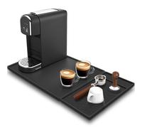 4 in 1 Coffee Machine Silicone Mat 20'' x 16'' Collapsible with Drainable Coffee Bar & Silicone Coasters Counter Protector Mat Multi-Purpose Food-Grade Kitchen Counter Drying Mat