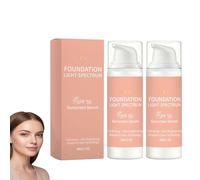 4-in-1 Colour Changing Foundation For Mature Skin, Adaptive Foundation Light Spectrum SPF 50 Sunscreen Serum For Women, Hydrating Medium Full Coverage Concealer, Long-Lasting & Waterproof Finish (2PC)