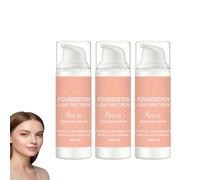 4-in-1 Colour Changing Foundation For Mature Skin, Adaptive Foundation Light Spectrum SPF 50 Sunscreen Serum For Women, Hydrating Medium Full Coverage Concealer, Long-Lasting & Waterproof Finish (3PC)