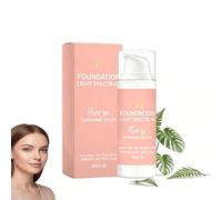 4-in-1 Colour Changing Foundation For Mature Skin, Adaptive Foundation Light Spectrum SPF 50 Sunscreen Serum For Women, Hydrating Medium Full Coverage Concealer, Long-Lasting & Waterproof Finish (1PC)