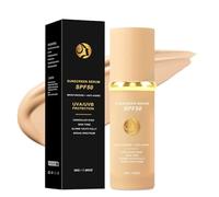 4-in-1 Colour Changing Foundation with SPF50 - Full Coverage Liquid Makeup for Mature Skin - Moisturizing Concealer & Anti-Aging Sunscreen Serum for Women - Anti-Aging, Makeup Skin