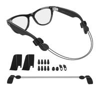 4-in-1 Complete Accessory Bundle for Ray-Ban & Oakley Meta Smart Glasses | with Nose Pads, LED Covers, Side Shields & Neck Strap | Compatible with Wayfarer, Skyler, Headliner Gen 2 & HSTN