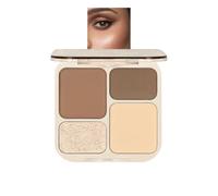 4 in 1 Contour Blushers for Cheeks, Highlighter Bronzer Palette Make up Powder, Blendable Contour Shades Natural Look, Waterproof Matte Shimmering Makeup for Women