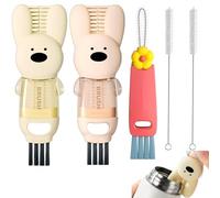 4 in 1 Cup Lid Gap Cleaning Brush, 6 Pack Multifunctional Bottle Cup Lid Crevice Cleaning Brushes Essential Portable Versatile Deep Clean Cups, Straws & Tight Spaces Cleaning Tools for Home Kitchen