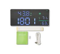 4 in 1 Decibel Meter - Large 11 Inch LED Display, Sound Level Meter with Temperature Hygrometer and Clock, USB Rechargeable for Noise Control and Health Monitoring