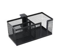 4 in 1 Desk Cup Holder with Headphone Hanger, Detachable Desk Storage, Desk Accessories, Rotating Under Desk Headphone Hook with 2 Wire Holes, Table Organiser for Cup Phone Pen Bottles, 20.6x10.4cm