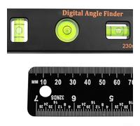 4-in-1 Digital Angle Finder with 0.05°, 360° Measuring Range, Built-in Level & Ruler for DIY, Carpentry, and Construction - Black