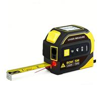 4-in-1 Digital Laser Tape Measure, High-Precision Laser Distance Meter with Backlit LCD, Rechargeable, Cross-Line Laser for Measuring, Leveling & Alignment (Home DIY & Professional Use) (80M)