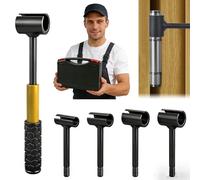 4 in 1 Door Hinge Adjustment Tool, Heavy Duty Door Hinge Wrench, Multi-Size Door Gap Adjustment Tool with Non-Slip Handle, Hinge Doctor Wrench for Residential and Commercial Doors, Cabinets