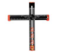 4-in-1 Drilling Positioning Ruler 40cm High Precision Angle Drawing Square Rulers Woodworking Ruler Cabinet Hardware Jig Cabinet Drawer Door Hole Drilling Template Marking Gauge Tools for Woodworking