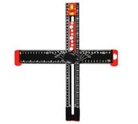 4-in-1 Drilling Positioning Ruler, Adjustable 35 cm Multifunctional T Square Ruler, Cabinet Hardware Jig, Marking Gauge Tools for Woodworking, Cabinet Drawer Door Hole Drilling Template