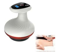 4-in-1 Electric Gua Sha Massager, 9-Level Suction & Heat Therapy - Vacuum Cupping Massage Tool for Cellulite Reduction, Body Contouring - Rechargeable & Portable Cellulite Massager Tool (Red)