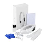 4-in-1 Electric Massager for Face,V-Lift Firming Device with Microcurrent，5 Nursing Modes & 15 Levels of Intensity &180° Foldable, Double Chin Reduction & Full-Body Toning (White)
