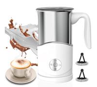 4-in-1 Electric Milk Frother & Steamer, Hot & Cold Foam, 350 mL, White | Make creamy hot foam, cold froth or warm milk for lattes, cappuccinos and hot chocolate in an easy-clean BPA-free design