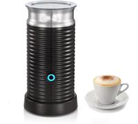 4-in-1 Electric Milk Frother & Warmer - Milk Steamer, Hot & Cold Foam Maker, Milk Heater & Frother for Latte, Cappuccino, Macchiato (Black)
