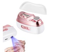 4 in 1 Electric Nail Clipper Rechargeable, Silent Quiet Safe Nail Trimmer with Grinding Polishing UV Lamp, 2 Speed Pain-Free for Kids Adults Home Travel