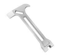 4-in-1 Emergency Tool - Gas & Water Shut Off Wrench, Non-Sparking Pry Bar, Earthquake Survival - Firefighter-Designed, Heavy-Duty Alloy (Silver)